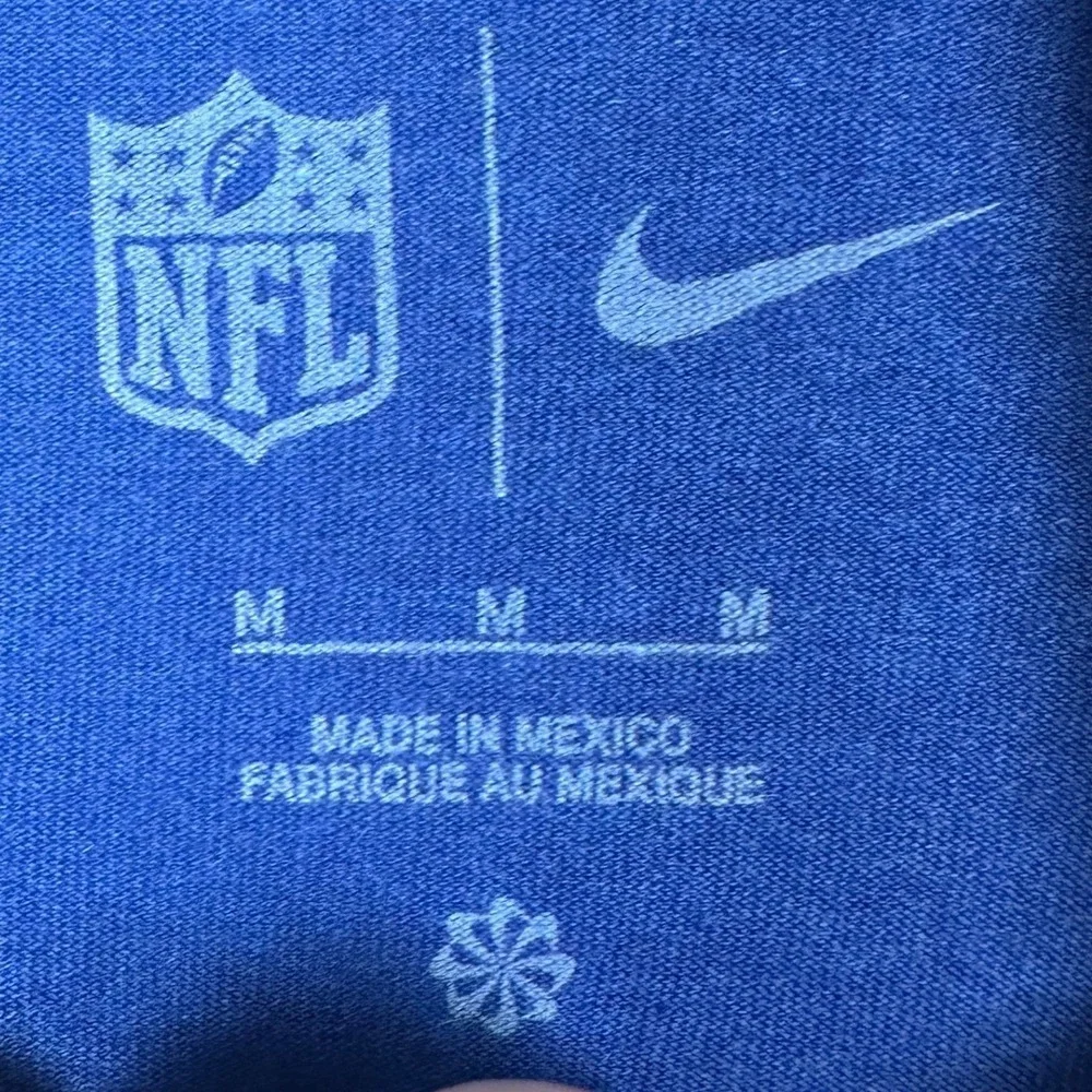 New York Giants Nike Shirt Men Medium Blue NFL Hooded Activewear Top Lightweight